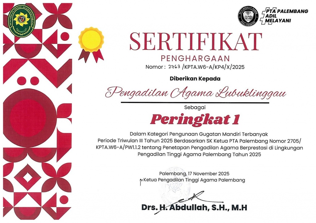 Sertifikat Penghargaan Triwulan III Pengadilan Agama Lubuk Linggau_5.jpg